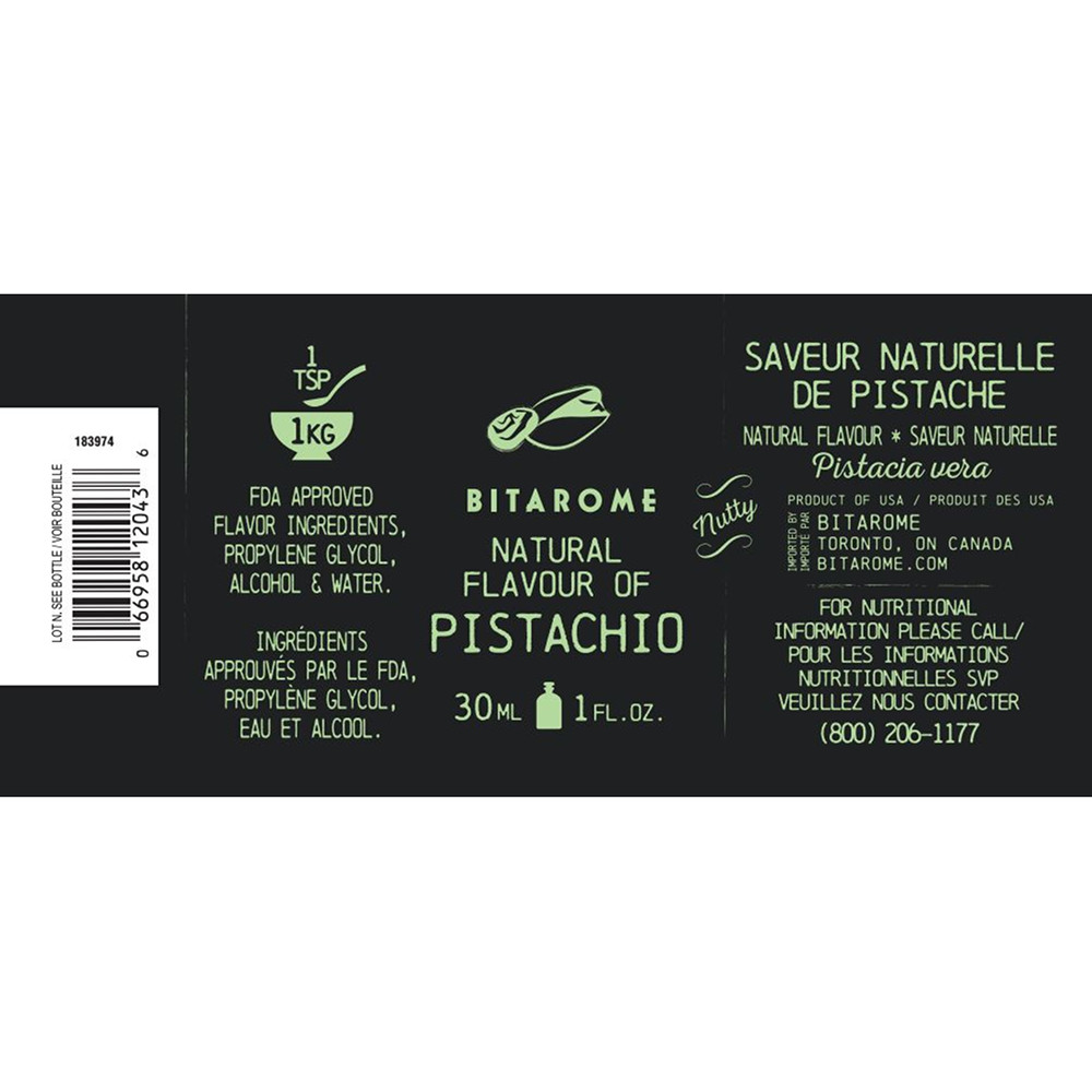 Pistachio Extract 30 ml Bitarome Qualifirst